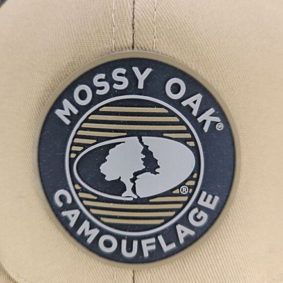 Mossy Oak Camouflage Hat Cap Fitted S/M Tan Black Outdoors Mesh Mens Hunting NEW - Picture 3 of 11